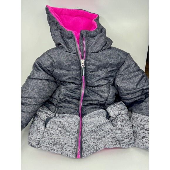 Arctic Quest Girl's Heather Jet Puffer Jacket and Bib Snowsuit Set Size 4 - Picture 4 of 6